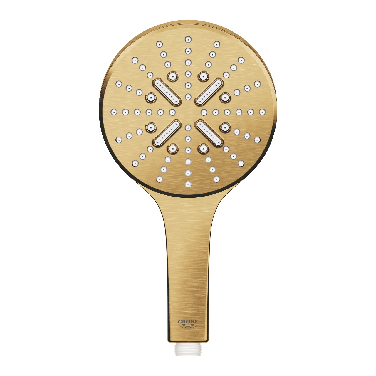Grohe Rainshower SmartActive 130 Oro Spazzolato - Doccetta con 3 Tipi di Getto, Tecnologia DripStop e Sistema Anticalcare