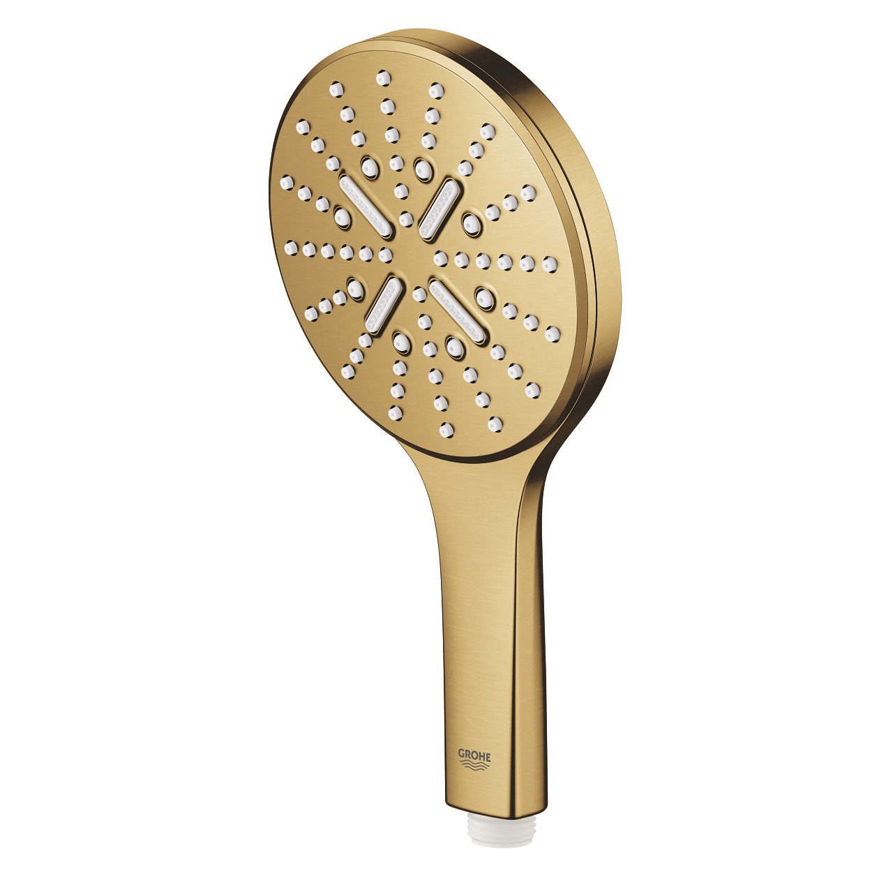Grohe Rainshower SmartActive 130 Oro Spazzolato - Doccetta con 3 Tipi di Getto, Tecnologia DripStop e Sistema Anticalcare