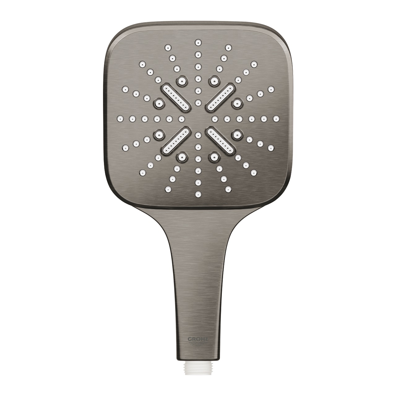 Grohe Rainshower SmartActive 130 Cube Doccetta Grafite Spazzolato con 3 Tipi di Getto e Funzioni DripStop e EcoJoy