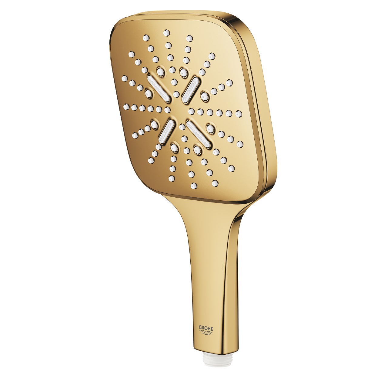 Grohe Rainshower SmartActive Cube - Doccetta con 3 tipi di getto, finitura oro lucido, tecnologia EcoJoy e DripStop