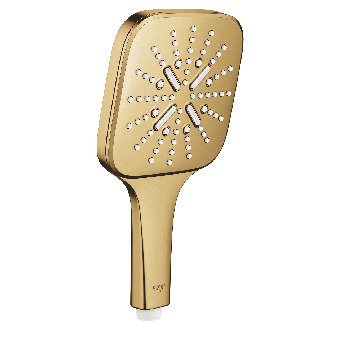 Grohe Rainshower 130 SmartActive Cube - Manopola doccia con 3 getti, finitura oro spazzolato