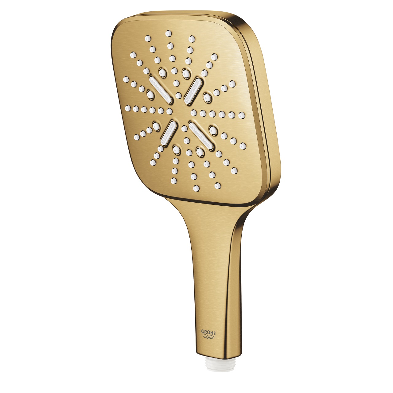 Grohe Rainshower 130 SmartActive Cube - Manopola doccia con 3 getti, finitura oro spazzolato