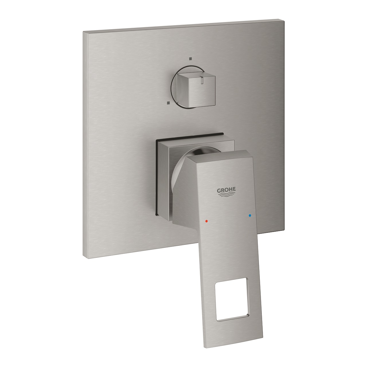 GROHE Eurocube Miscelatore Monocomando Supersteel con Deviatore a 3 Vie - Modello 24094DC0