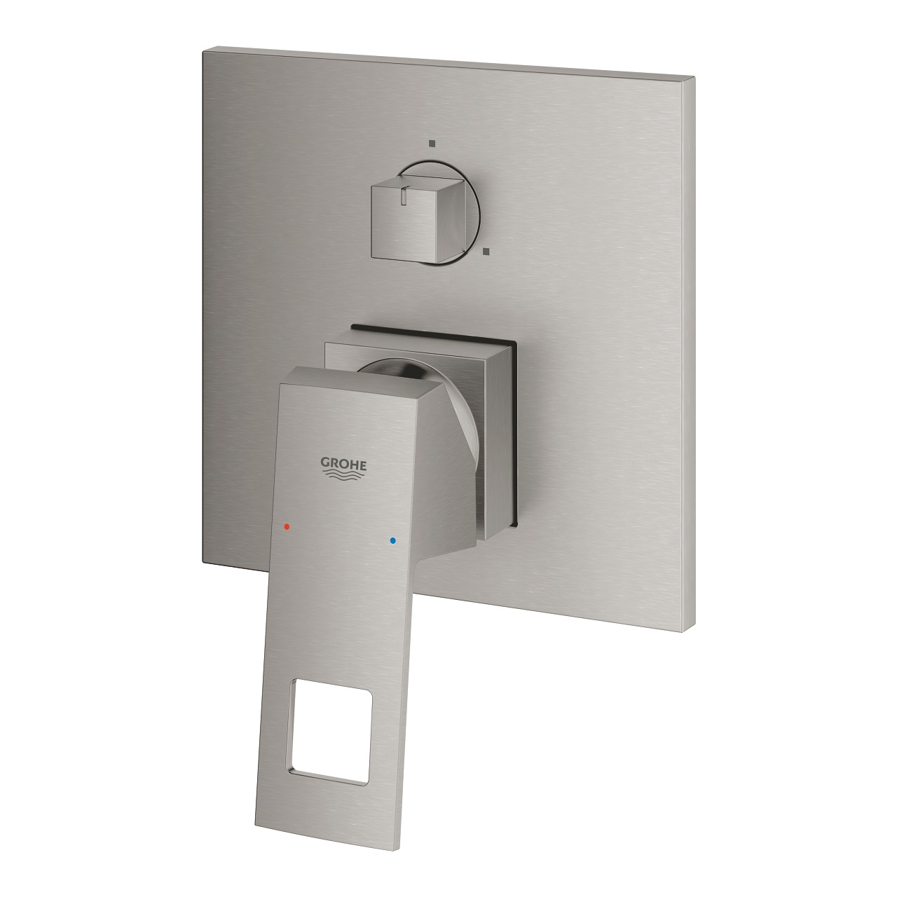 GROHE Eurocube Miscelatore Monocomando Supersteel con Deviatore a 3 Vie - Modello 24094DC0