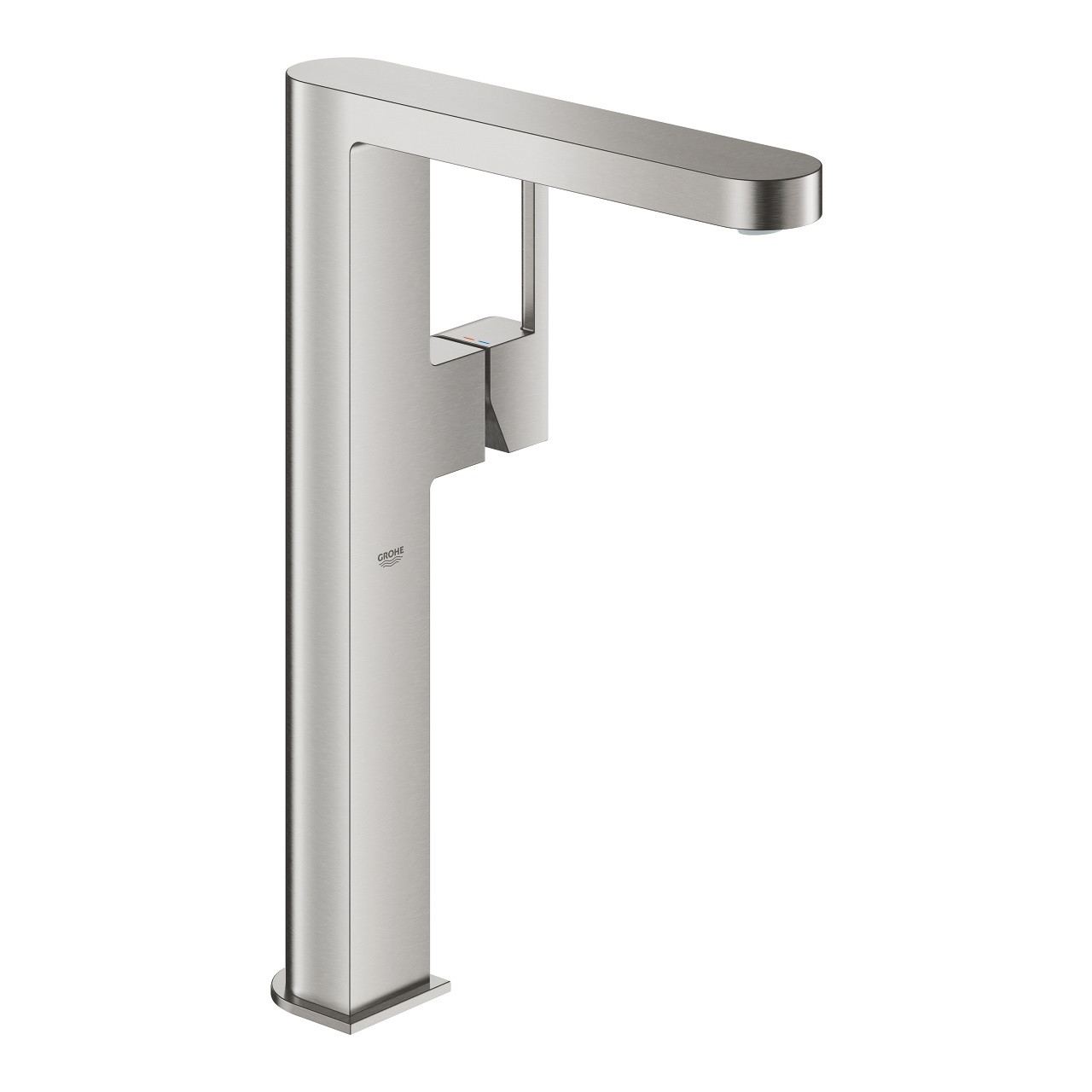 GROHE Plus Miscelatore Monocomando per Lavabo XL, Finitura Supersteel, Design Ultramoderno, Cartuccia Ceramica 28 mm, Risparmio Idrico GROHE EcoJoy