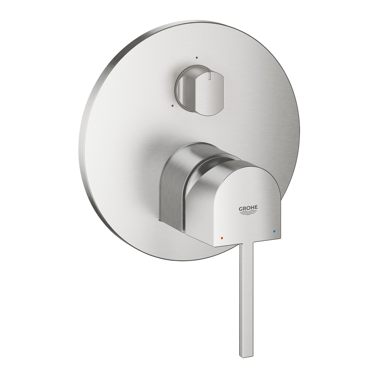 GROHE Plus Miscelatore Monocomando Supersteel 24093DC3 con Deviatore a 3 Vie e Cartuccia Ceramica