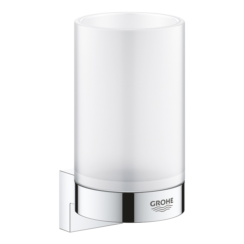 GROHE Selection Supporto a Muro in Cromo per Dispenser di Sapone e Bicchiere Portaspazzolino