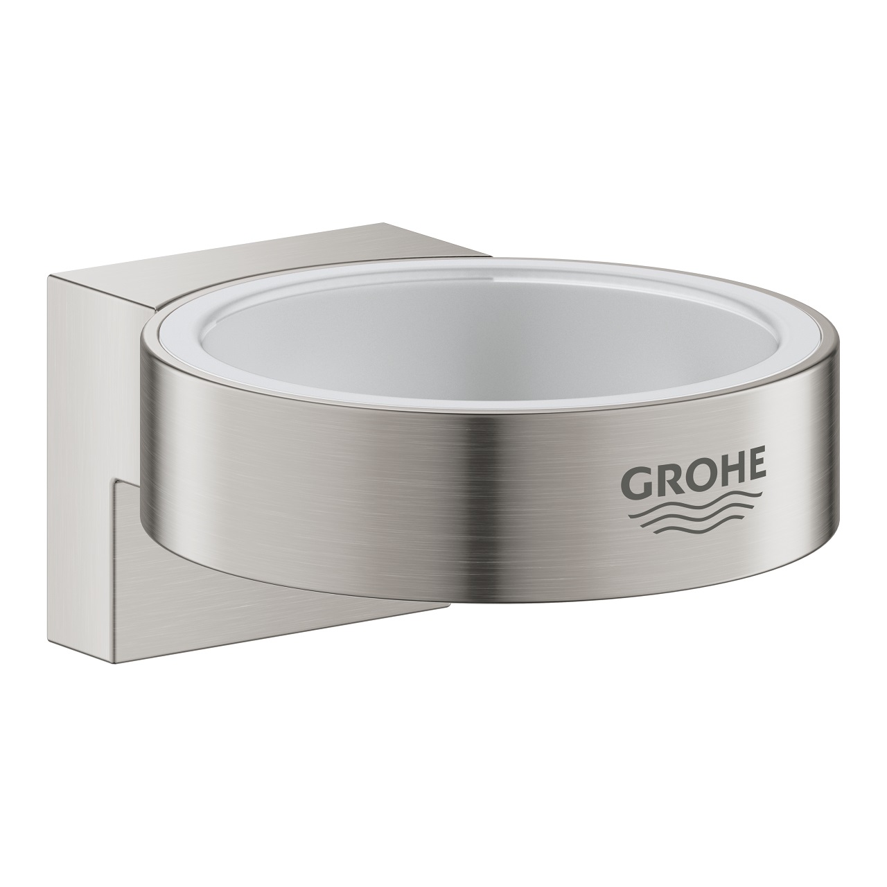 GROHE Selection Supporto a Muro in Acciaio Supersteel per Dispenser Sapone e Bicchiere Portaspazzolino