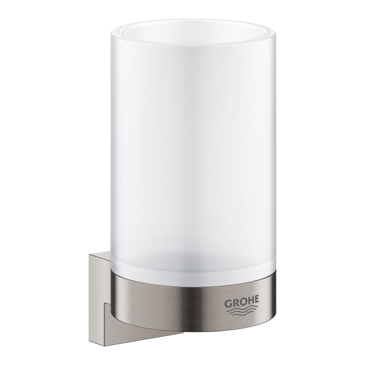 GROHE Selection Supporto a Muro in Acciaio Supersteel per Dispenser Sapone e Bicchiere Portaspazzolino