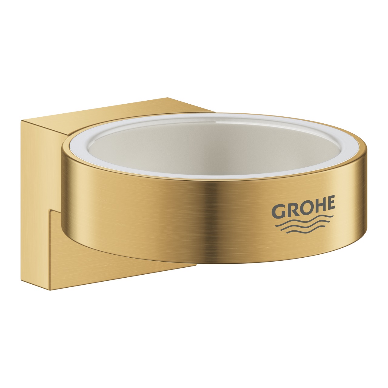 Grohe Selection Supporto per Dispenser di Sapone e Vetro - Metallo, Montaggio a Parete, Colore Spazzolato Cool Sunrise