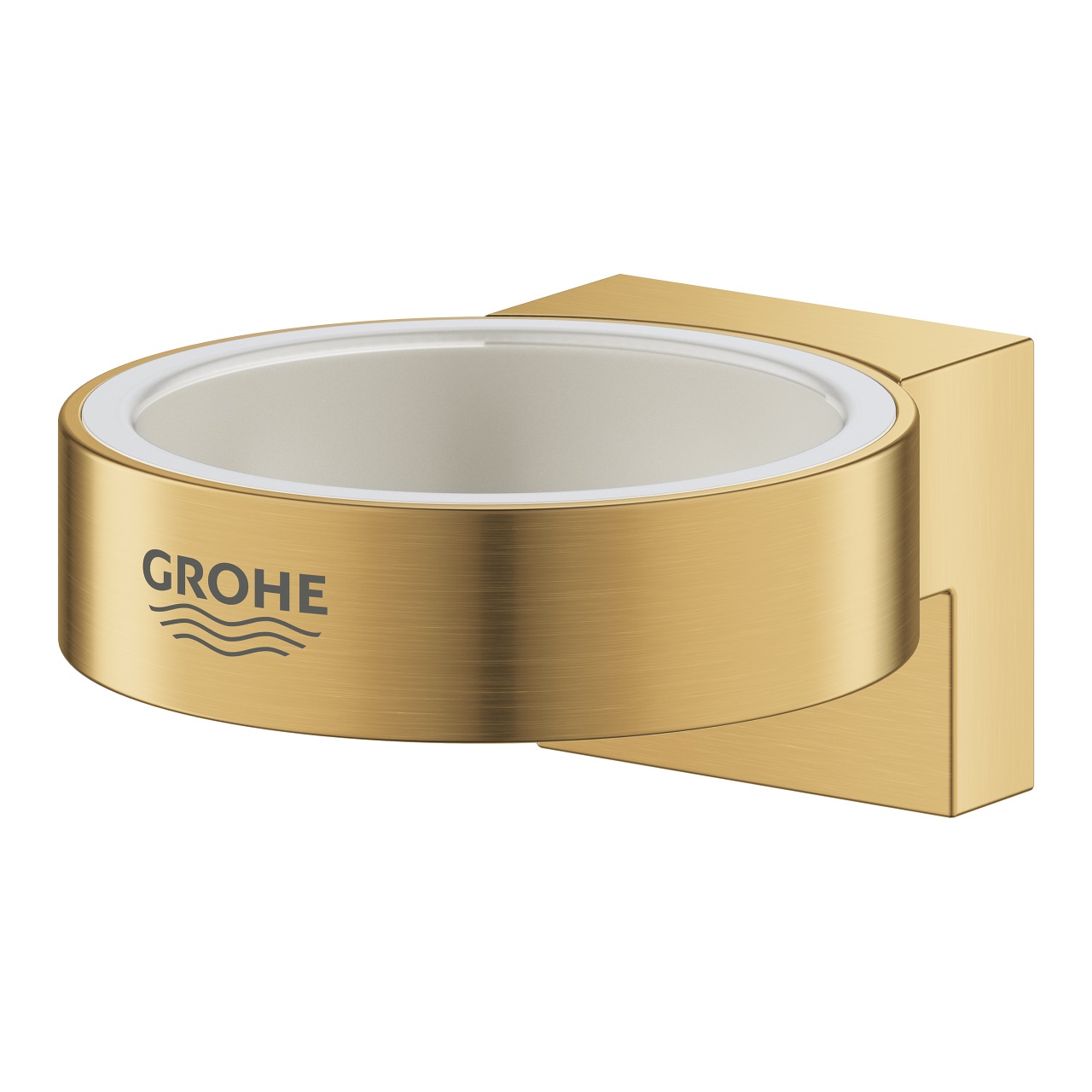 Grohe Selection Supporto per Dispenser di Sapone e Vetro - Metallo, Montaggio a Parete, Colore Spazzolato Cool Sunrise