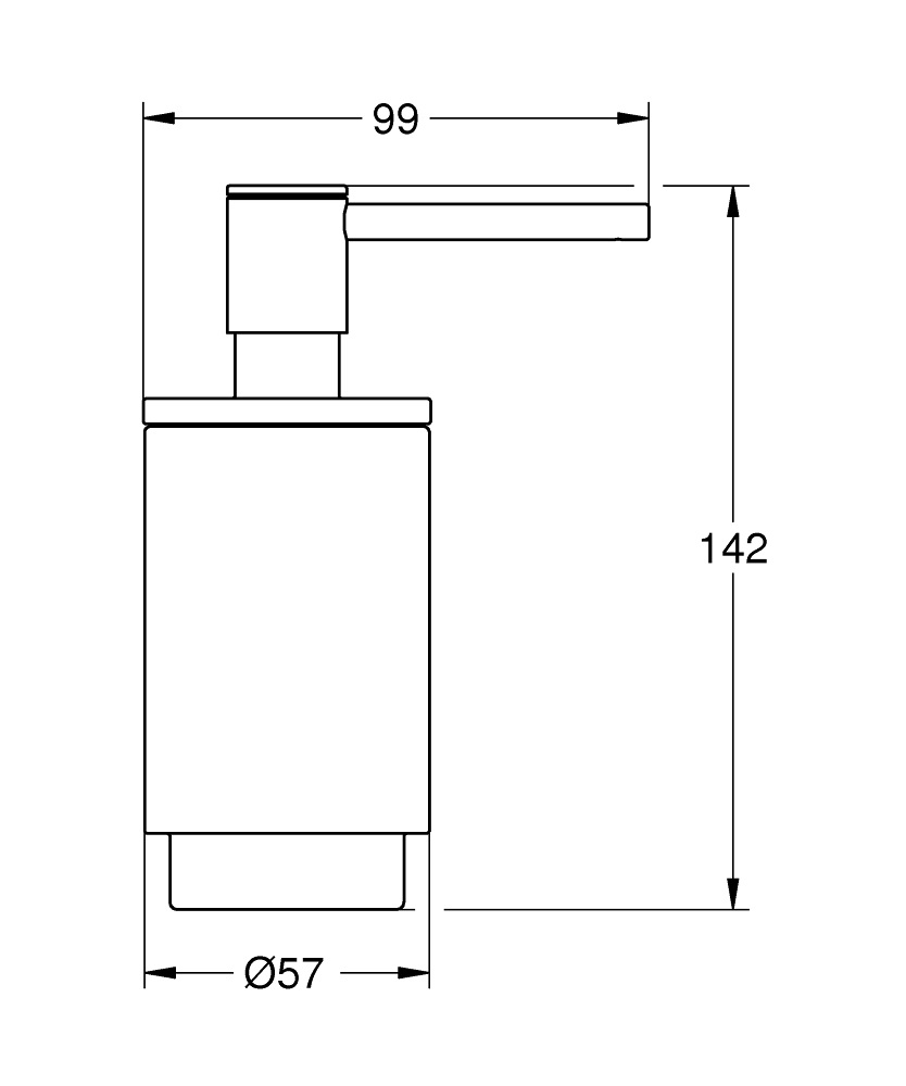 GROHE Selection Dispenser Sapone in Vetro Satinato Supersteel - Capacità 130 ml, Compatibile con Supporto 41027001