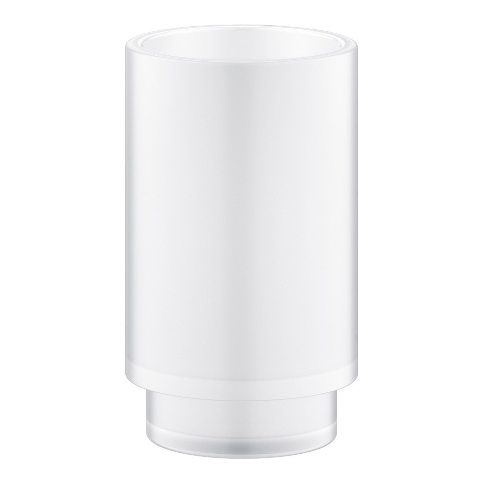 GROHE Selection Bicchiere Porta Spazzolino in Vetro Cristallo Bianco - Compatibile con Supporto 41027000 e 41027DC0