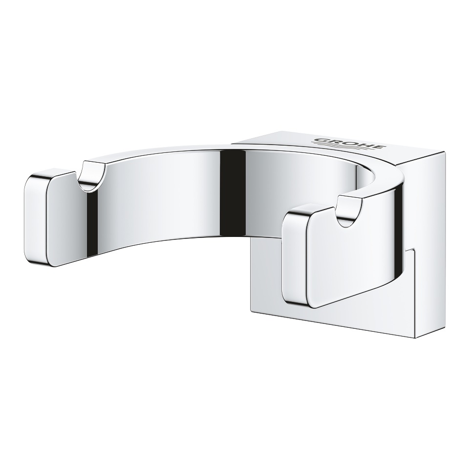 GROHE Selection Gancio Appendiabito Doppio in Metallo con Finitura Cromo Lucido e Fissaggio Nascosto