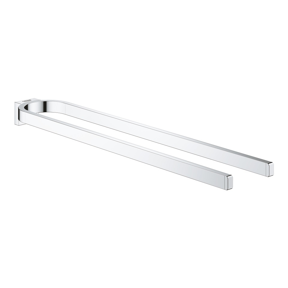 Grohe Selection Porta Salviette in Metallo Cromo Large con 2 Barre e Fissaggio Nascosto