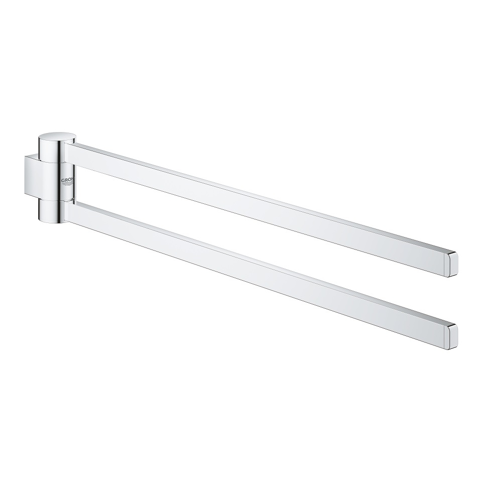Grohe Selection Porta Salviette Doppio Orientabile in Metallo Cromo Lucido - 441 mm, Fissaggio Nascosto, Tecnologia Grohe Starlight