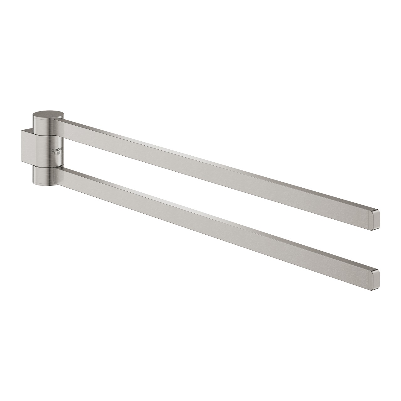 GROHE Selection Porta Salviette in Metallo Satinato Large - Profondità 400 mm, 2 Barre, Fissaggio Nascosto, Tecnologia Grohe StarLight