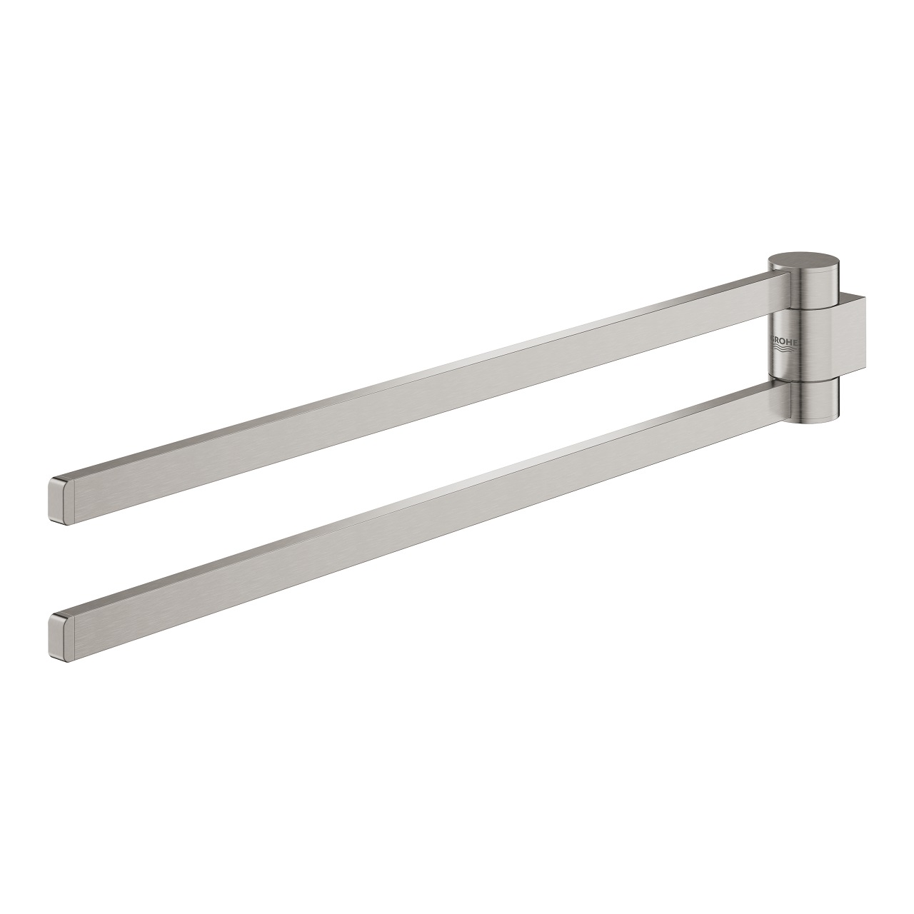 GROHE Selection Porta Salviette in Metallo Satinato Large - Profondità 400 mm, 2 Barre, Fissaggio Nascosto, Tecnologia Grohe StarLight