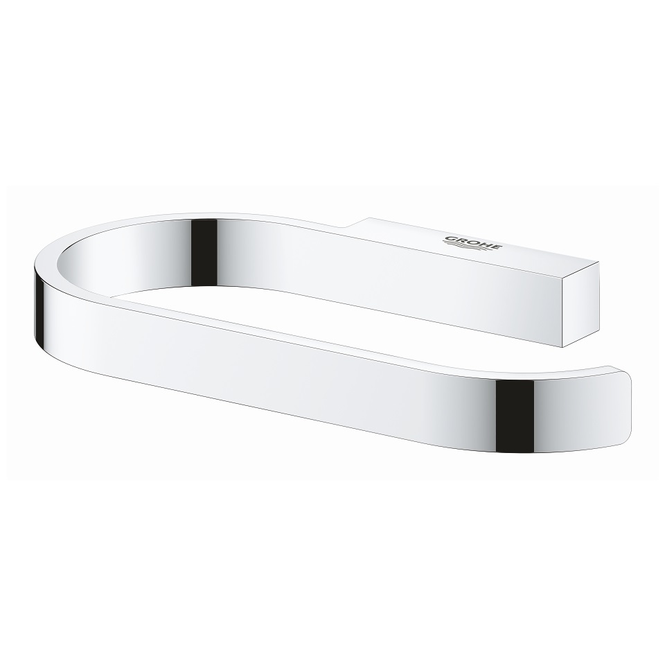 GROHE Selection Porta Rotolo in Metallo Cromo Lucido Senza Coperchio - Installazione a Parete con Fissaggio Nascosto