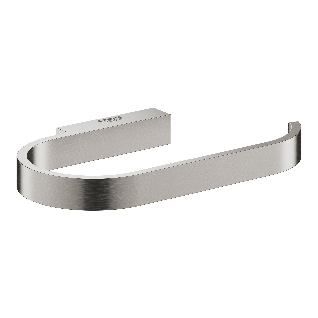GROHE Selection Porta Rotolo 41068DC0 in Metallo Satinato - Installazione a Parete con Fissaggio Nascosto, Design Senza Coperchio