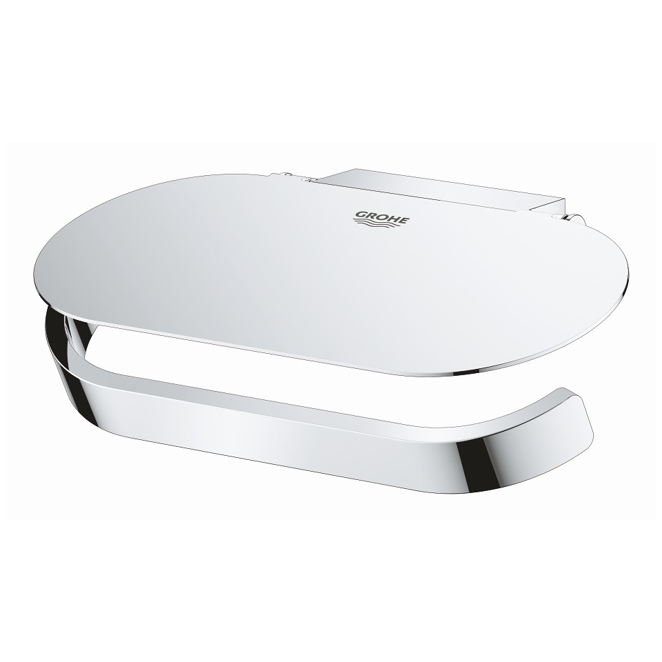 GROHE Selection Porta Rotolo in Metallo con Coperchio, Finitura Cromo Lucido, Installazione a Parete a Scomparsa - 41069000