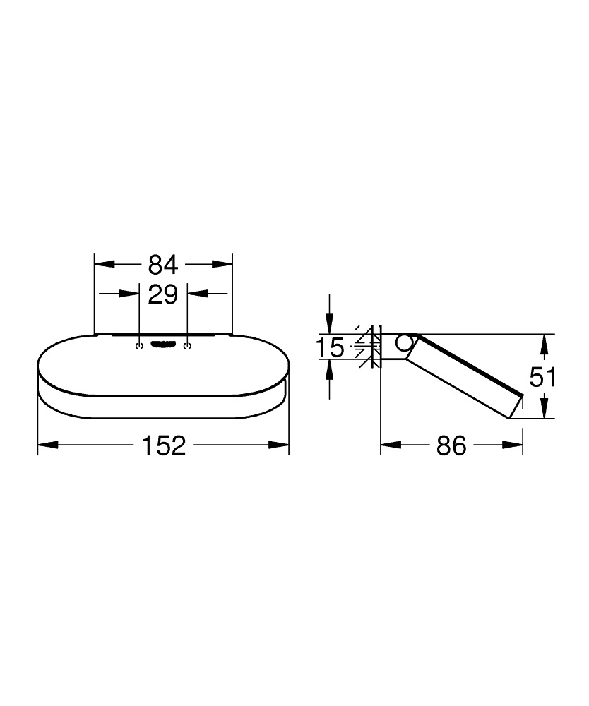 GROHE Selection Porta Rotolo in Metallo Supersteel Opaco con Coperchio e Fissaggio Nascosto - 41069DC0