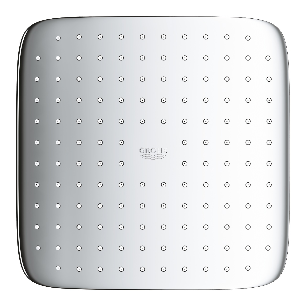 Grohe Vitalio Comfort 250 Soffione Doccia Cromo - 1 Getto Rain, 250x250 mm, Raccordo Orientabile, Tecnologia EcoJoy