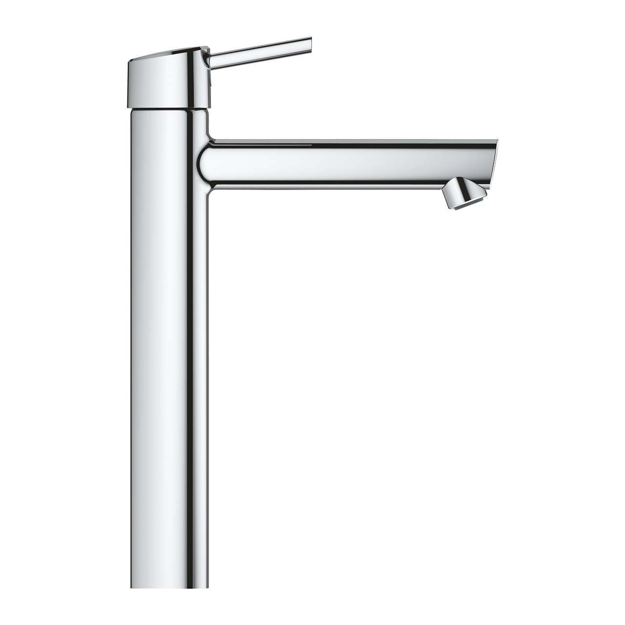 GROHE Concetto Miscelatore Monocomando per Lavabo a Bacinella XL, Finitura Cromo Lucido, Aeratore Regolabile
