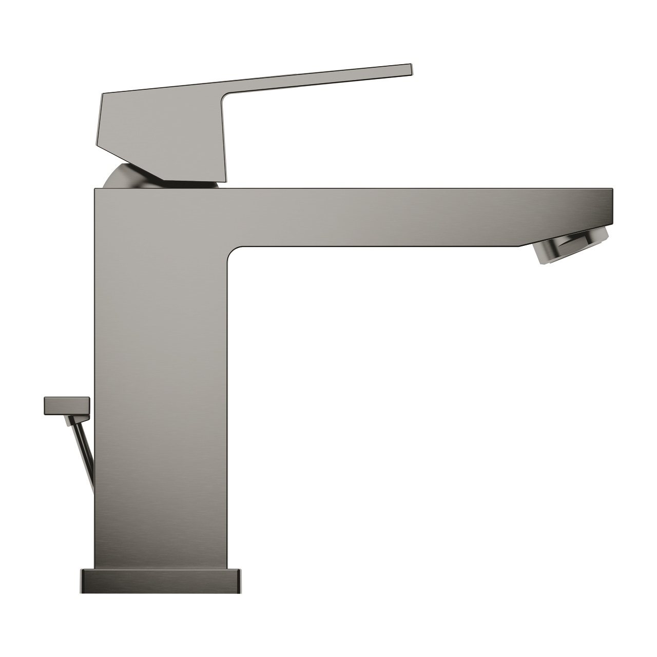 Grohe Eurocube Miscelatore Monocomando per Lavabo M-Size, Grafite Spazzolato, con Piletta Scarico a Tirante
