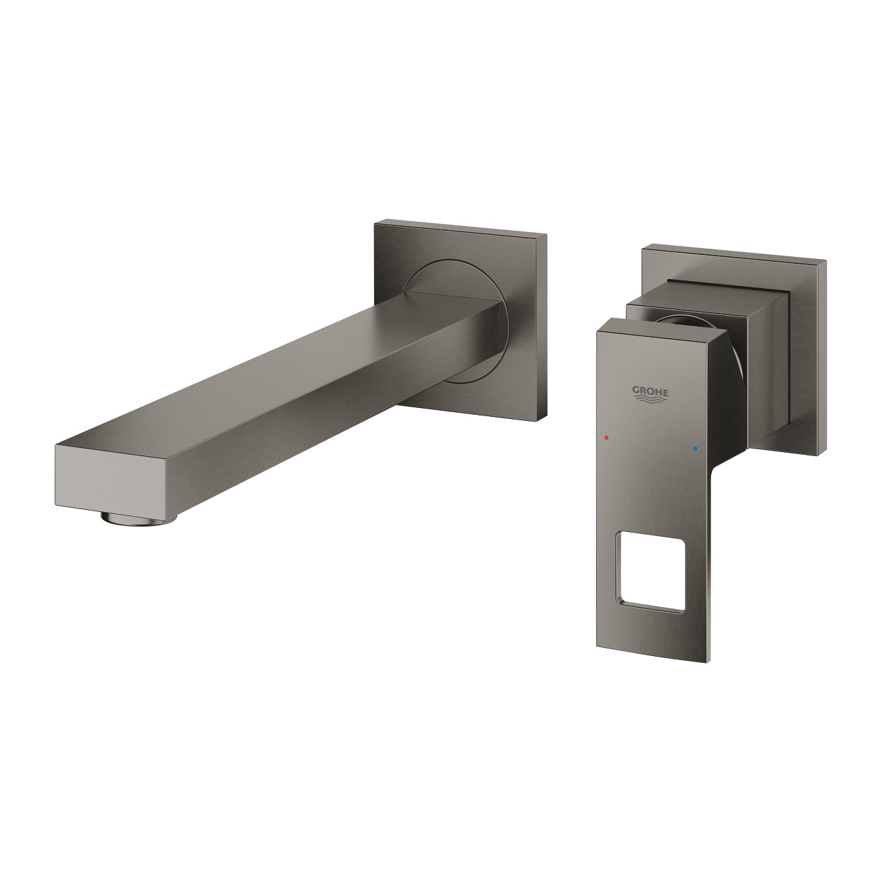 GROHE Eurocube Miscelatore Monocomando per Lavabo a Parete in Grafite Spazzolato - Cod. 23447AL0