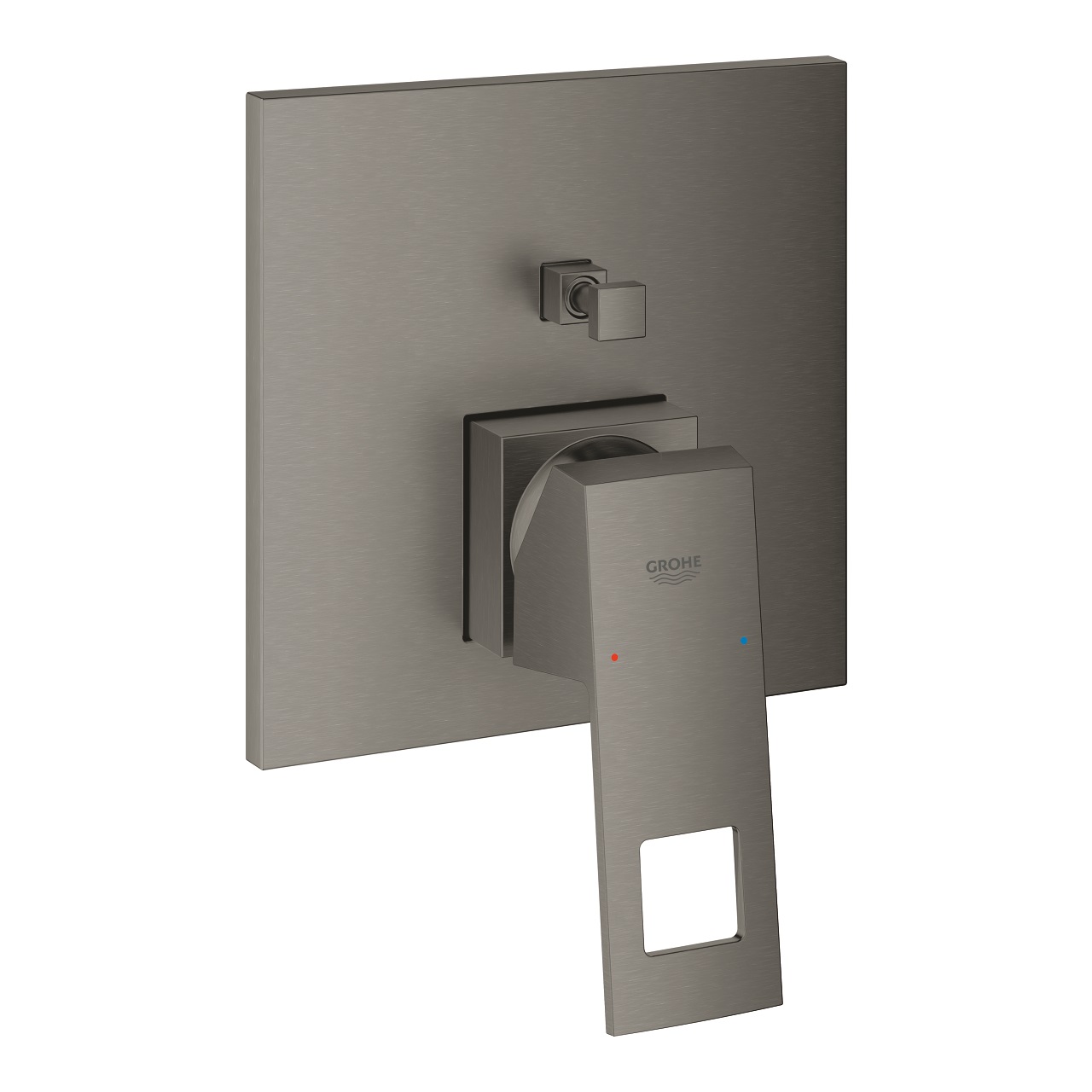 GROHE Eurocube Miscelatore Monocomando per Vasca e Doccia 24062AL0 con Deviatore a 2 Vie in Grafite Spazzolato