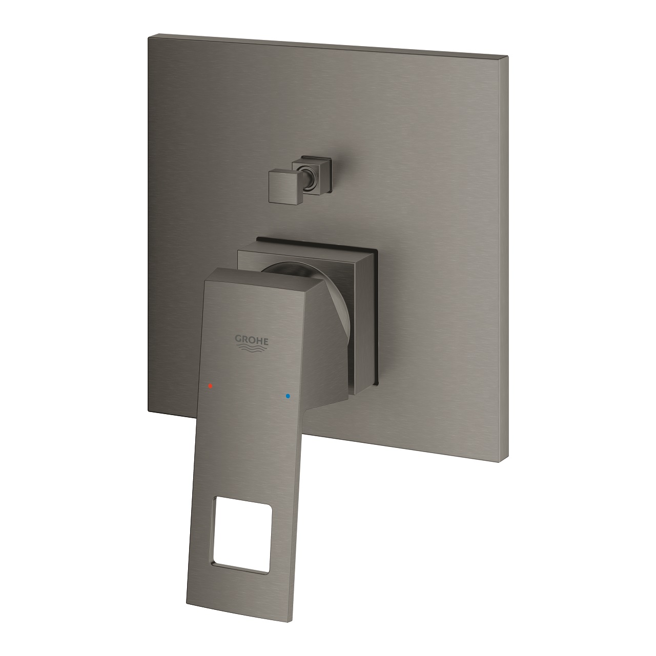 GROHE Eurocube Miscelatore Monocomando per Vasca e Doccia 24062AL0 con Deviatore a 2 Vie in Grafite Spazzolato
