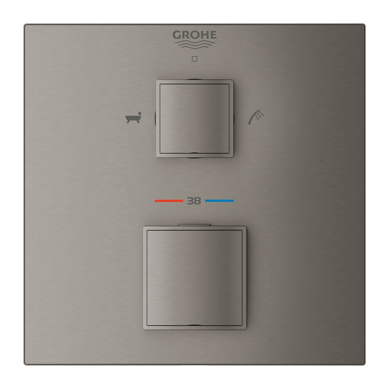Grohe Grohtherm Cube Rubinetto Vasca Termostatico da Incasso con Deviatore e Blocco Sicurezza 38°C