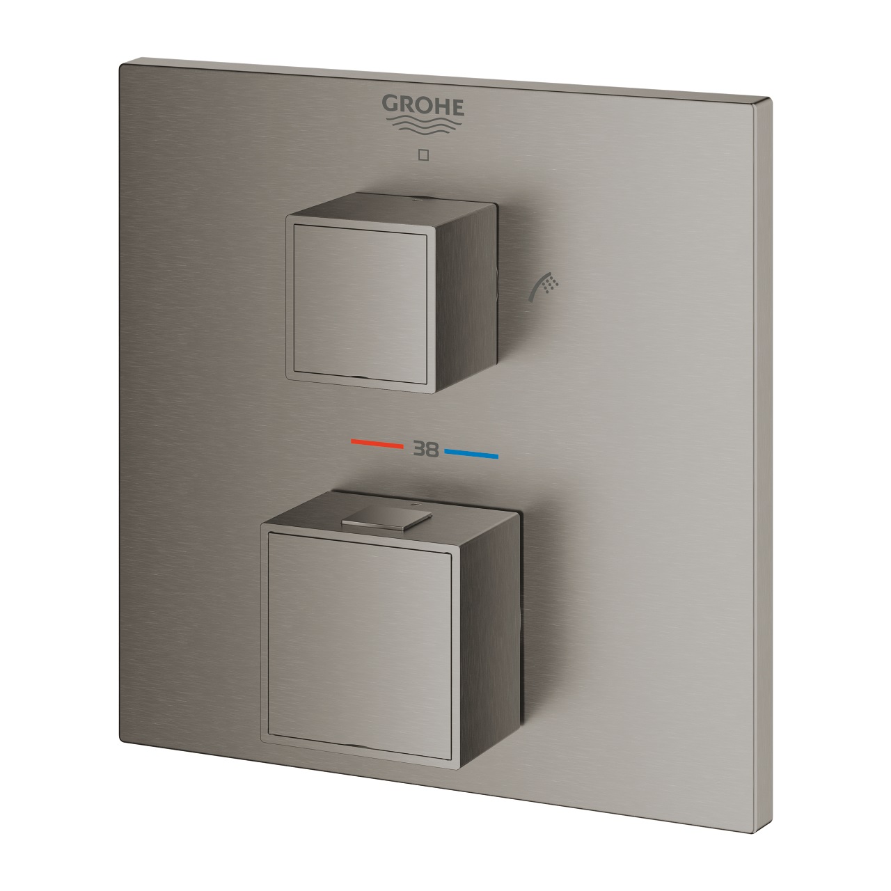 Grohe Grohtherm Cube Rubinetto Vasca Termostatico da Incasso con Deviatore e Blocco Sicurezza 38°C