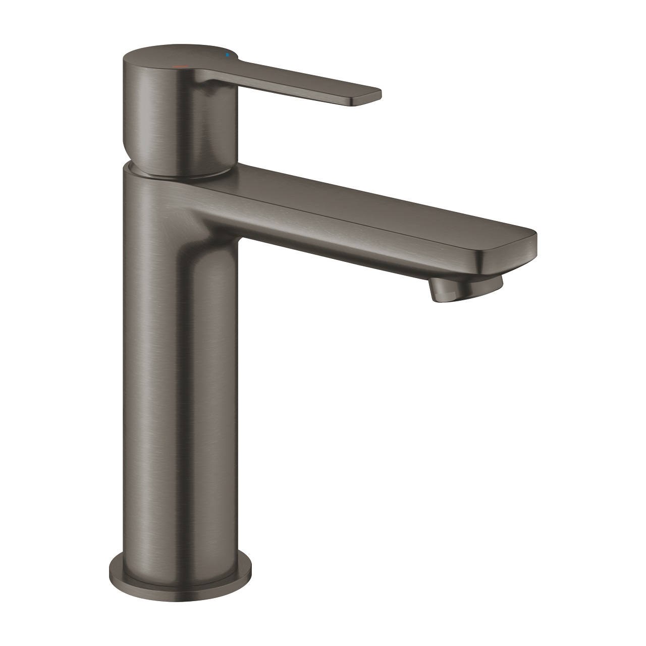 GROHE Lineare Miscelatore Monocomando per Lavabo S, Finitura Grafite Spazzolato, Piletta Scarico Clic Clac, Cod. 23106AL1