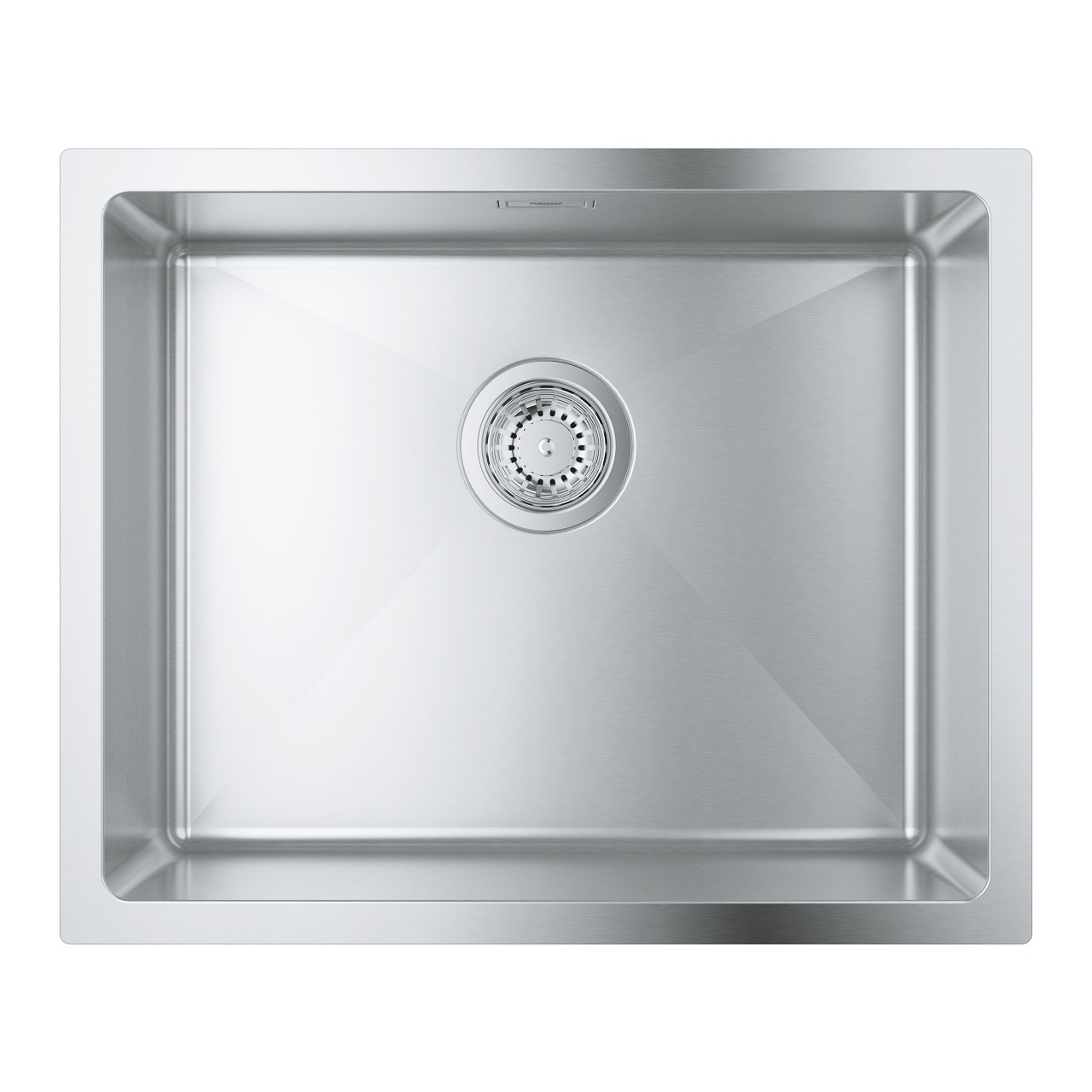 GROHE K700U Lavello da Cucina 1 Vasca Sottotop/Sopratop/Filotop in Acciaio Inox AISI 304 - 55x45 cm con Piletta Automatica e Sifone