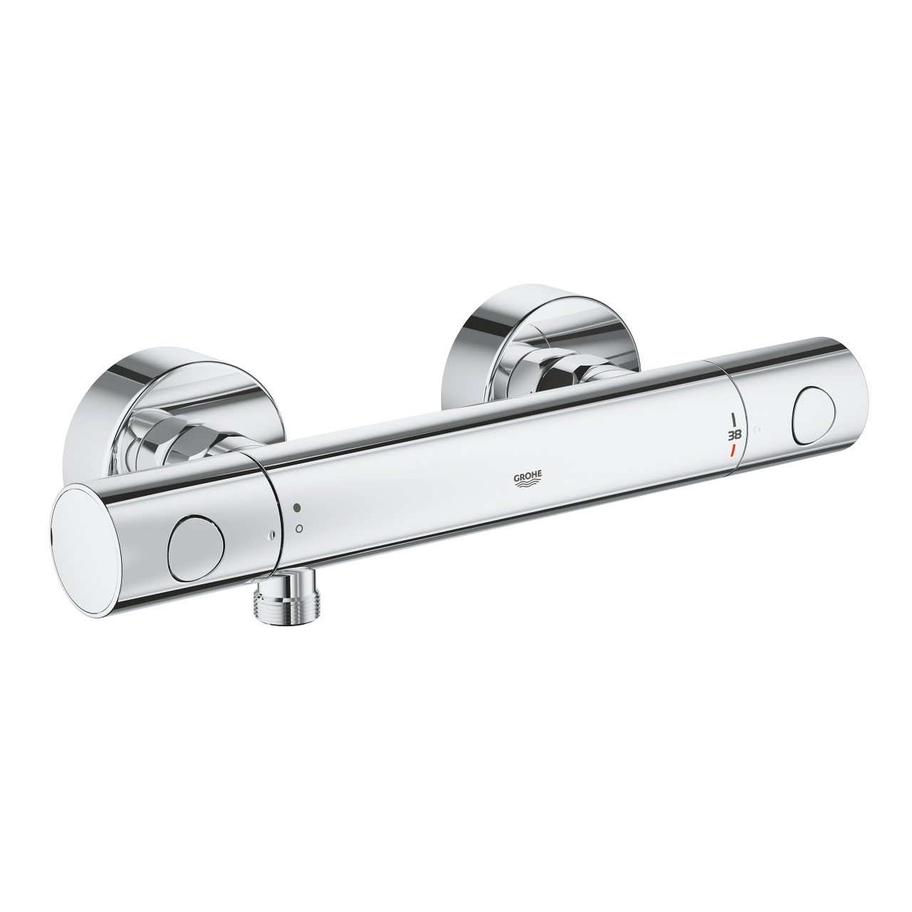 GROHE Grohtherm 800 Cosmopolitan Miscelatore Termostatico Esterno Doccia Cromo con Blocco di Sicurezza e Funzione Eco