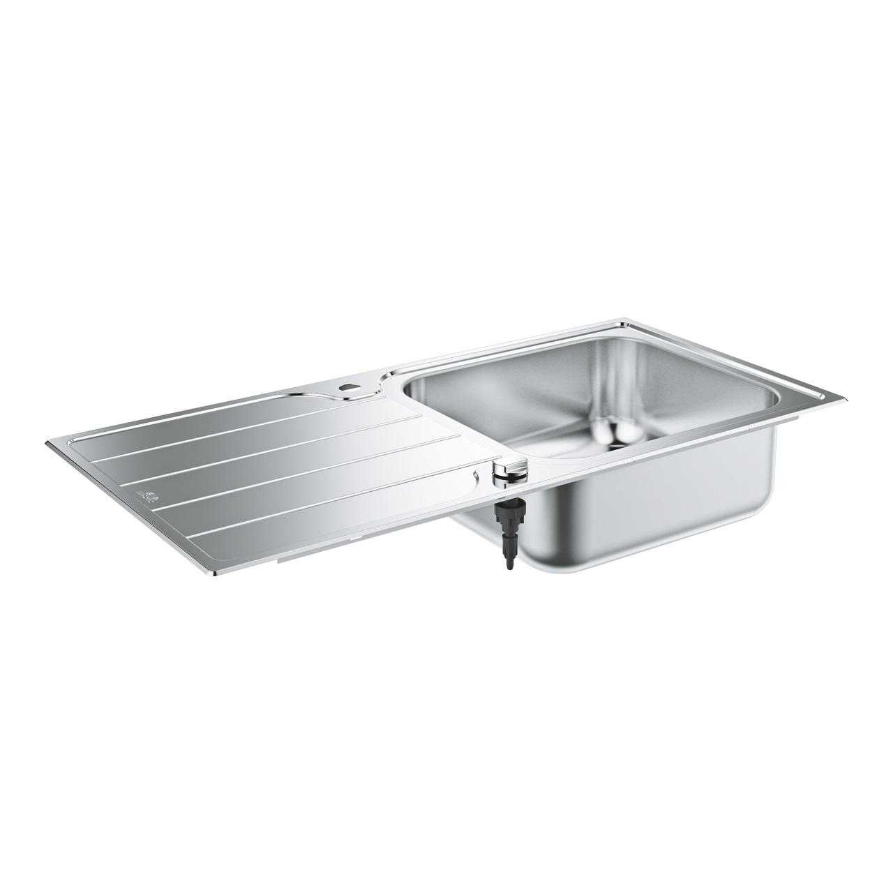 GROHE K500 Lavello da Cucina 100 x 50 cm in Acciaio Inox Satinato con Gocciolatoio Reversibile