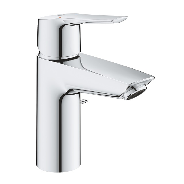 GROHE 31137002 Quickfix Start - Miscelatore Monocomando per Lavabo Taglia S, Scarico a Saltarello, Cartuccia Ceramica 28 mm SilkMove ES, Strumento di Installazione Incluso, Cromo