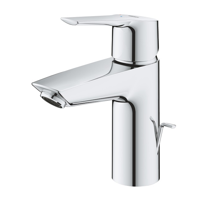 GROHE 31137002 Quickfix Start - Miscelatore Monocomando per Lavabo Taglia S, Scarico a Saltarello, Cartuccia Ceramica 28 mm SilkMove ES, Strumento di Installazione Incluso, Cromo