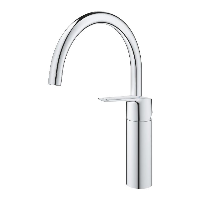 Grohe QuickFix Start Miscelatore Monocomando per Lavello Cucina con Bocca Alta Orientabile e Finitura Cromo Lucido