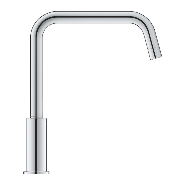 GROHE QuickFix Start Miscelatore Monocomando per Lavello, Cromo, Bocca Alta Orientabile a U, Altezza Sotto Becco 220 mm, Cartuccia Ceramica 28 mm, Tecnologia GROHE Zero