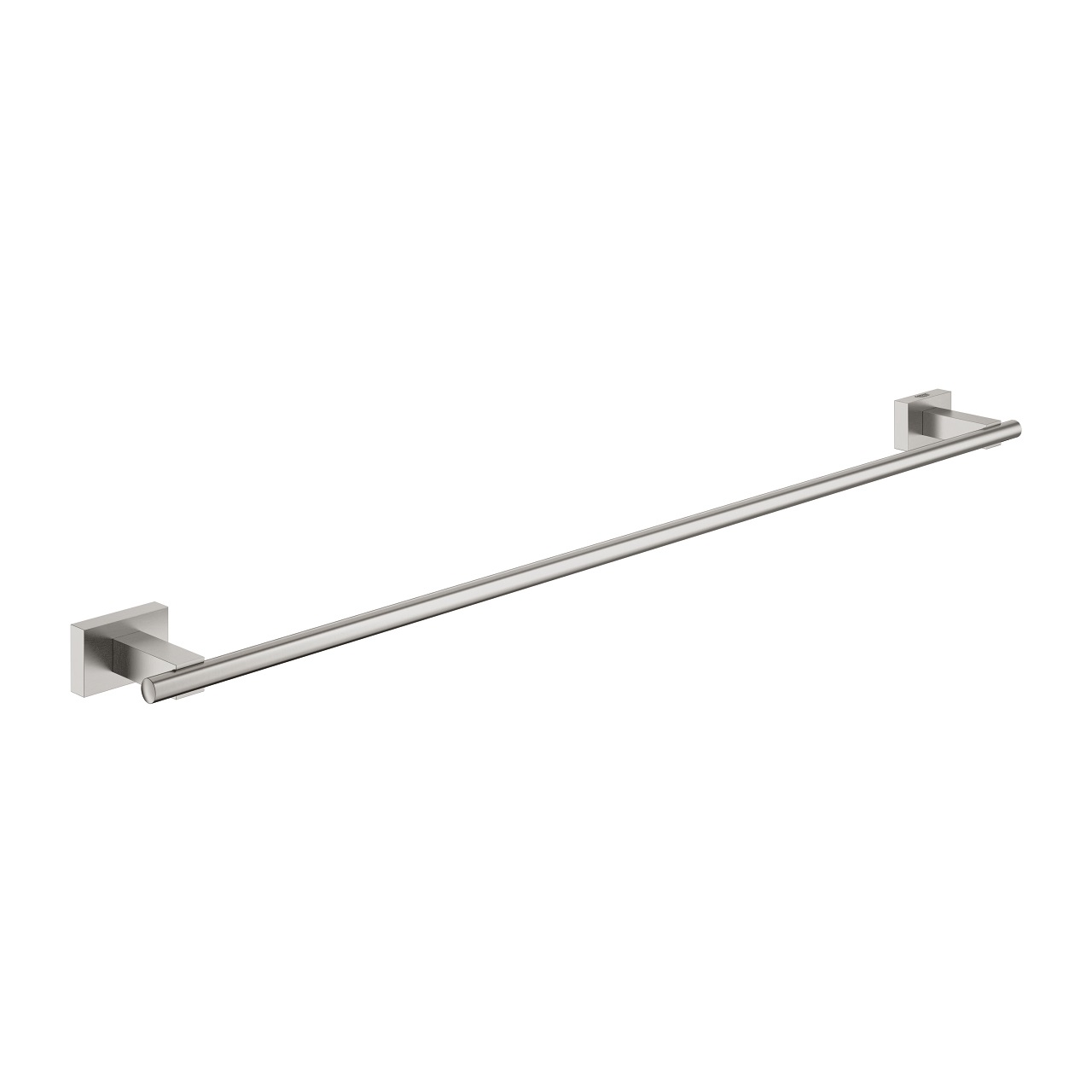 Grohe Essentials Cube Barra Portasciugamani in Metallo Grigio Satinato con Fissaggio Nascosto - Dimensione 600 mm