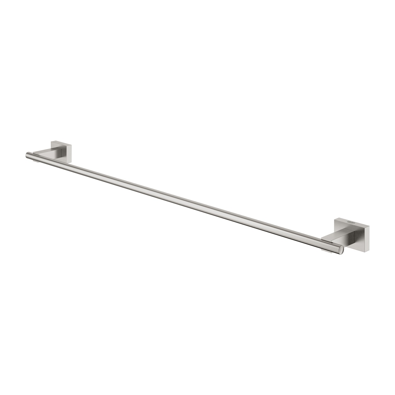 Grohe Essentials Cube Barra Portasciugamani in Metallo Grigio Satinato con Fissaggio Nascosto - Dimensione 600 mm