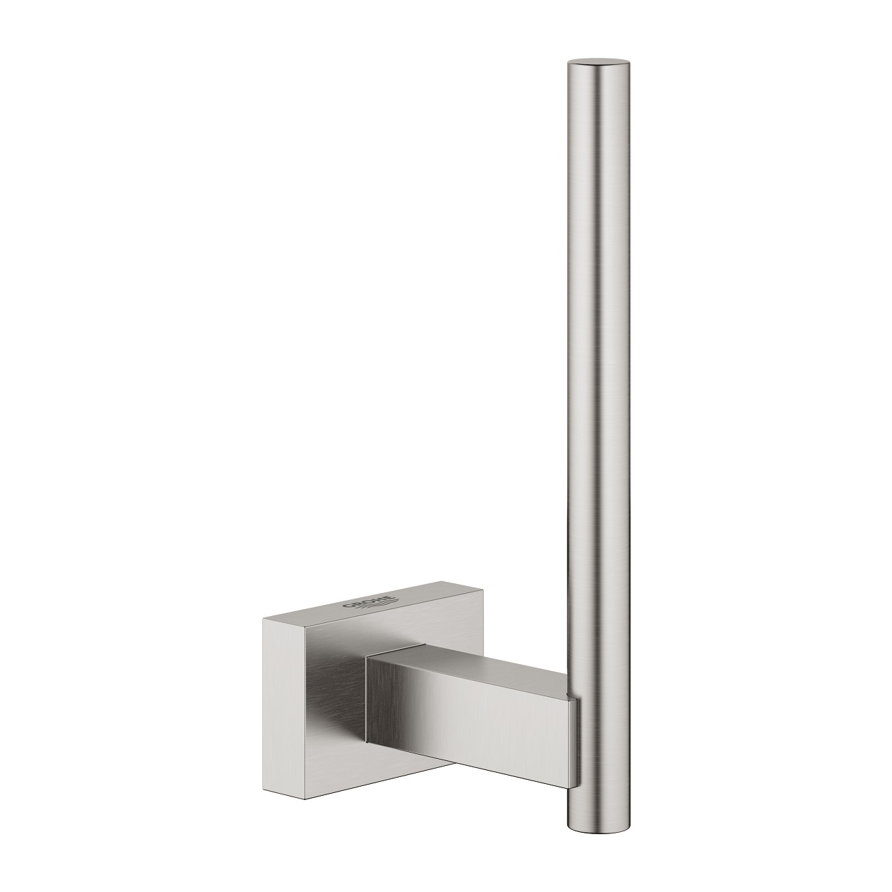 GROHE Essentials Cube Porta Rotolo di Scorta 40623DC1 in Metallo Grigio Satinato con Fissaggio Nascosto