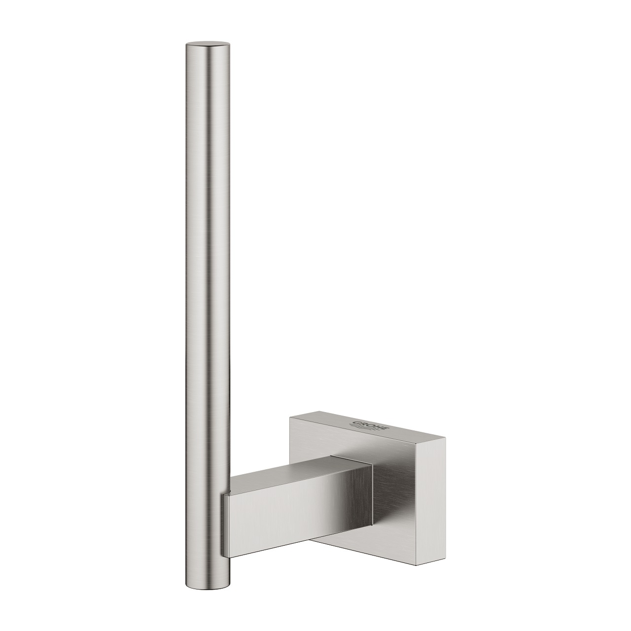GROHE Essentials Cube Porta Rotolo di Scorta 40623DC1 in Metallo Grigio Satinato con Fissaggio Nascosto