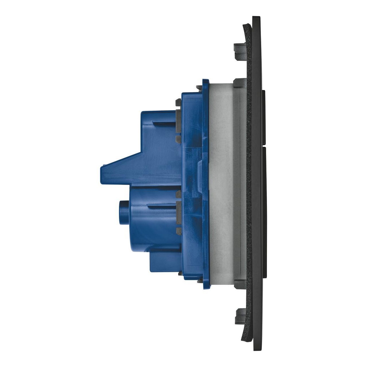 GROHE Skate Cosmopolitan S - Placca di azionamento per cassette da incasso, Doppio scarico, 130x172 mm, Nero ultra opaco, 37535KF0