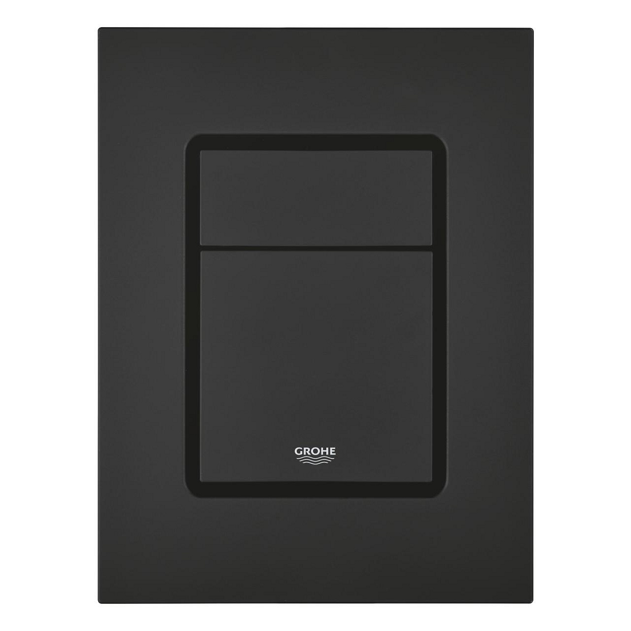 GROHE Skate Cosmopolitan S - Placca di azionamento per cassette da incasso, Doppio scarico, 130x172 mm, Nero ultra opaco, 37535KF0