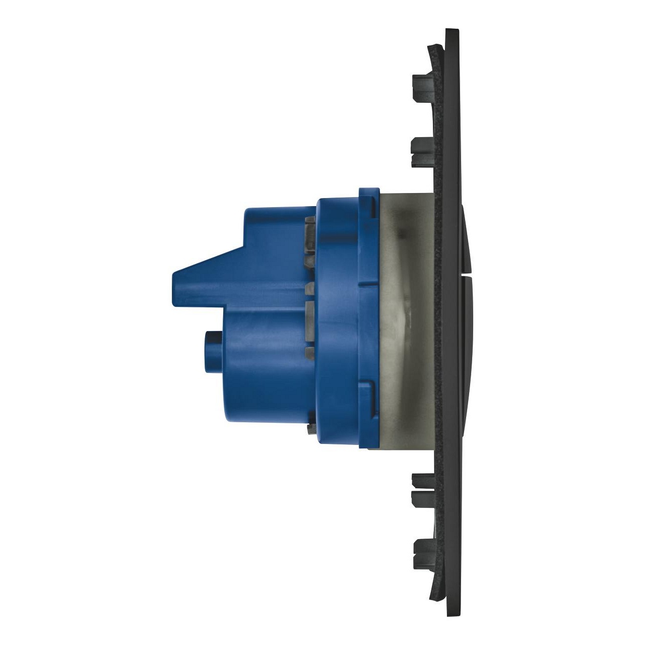 GROHE Nova Cosmopolitan S - Piastra di azionamento per cassette da incasso, Doppio scarico, Risparmio idrico, Montaggio verticale, 130x172 mm, Nero ultra opaco