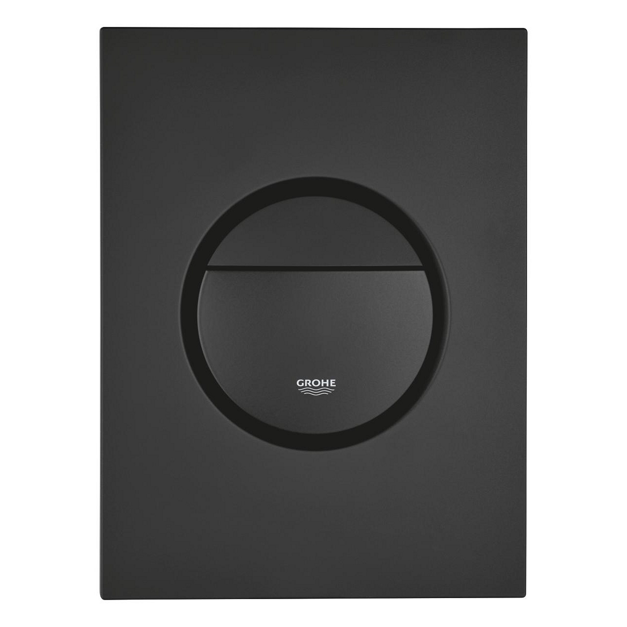 GROHE Nova Cosmopolitan S - Piastra di azionamento per cassette da incasso, Doppio scarico, Risparmio idrico, Montaggio verticale, 130x172 mm, Nero ultra opaco